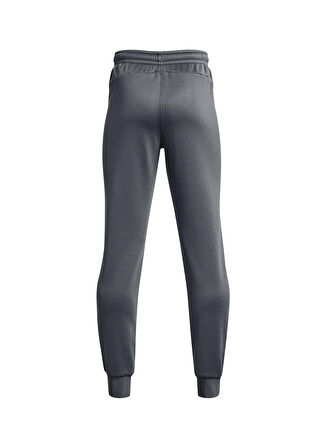 Under Armour Gri - Siyah Erkek Çocuk Lastikli Diz Üstü Bol Kesim Düz Eşofman Altı 1373543-012 UA Armour Fleece Jogger