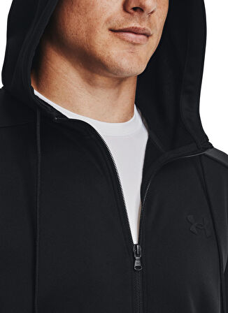 Under Armour Kapüşon Yaka Siyah Erkek Sweatshırt 1373357 UA Armour Fleece FZ Hoodie