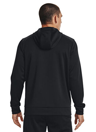 Under Armour Kapüşon Yaka Siyah Erkek Sweatshırt 1373357 UA Armour Fleece FZ Hoodie