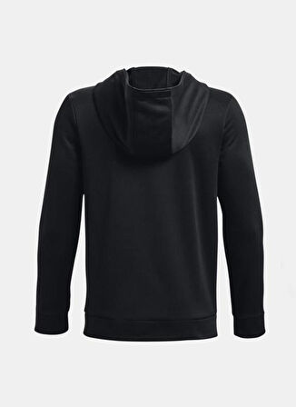 Under Armour Siyah Erkek Çocuk Dik Yaka Uzun Kollu Düz Sweatshirt 1373541-001 UA Armour Fleece FZ