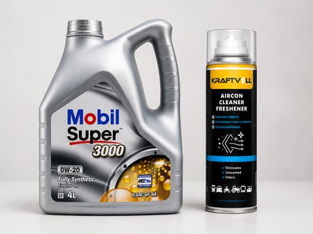 MOBİL SÜPER 3000 0W-20 TAM SENTETİK MOTOR YAĞI 4 Litre + Klima Bombası 200 ml