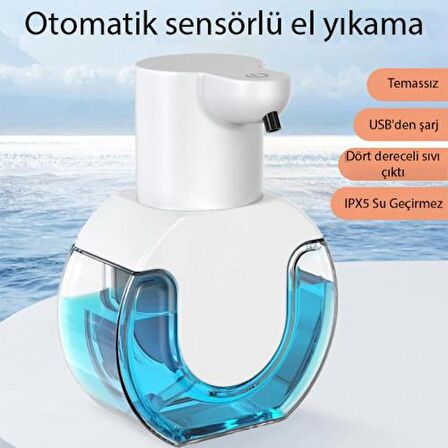 Coofbe Şarjlı 420ml Sensörlü Sıvı Sabunluk Köpük Makinesi Akıllı Otomatik Sıvı Sabunluk Makinesi 