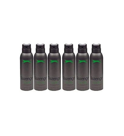 Slazenger dedorant activespoert yeşil 6  adet pudrasız unisex kullanim ferahlatıcı