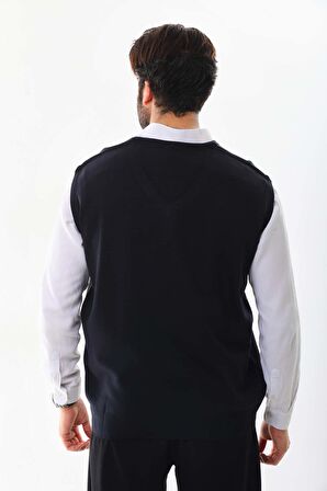 Pelikan Erkek V Yaka Süveter 9617 Lacivert