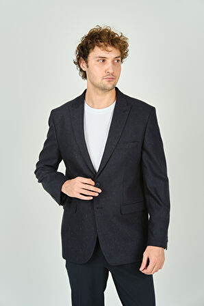 Gio Erkek Klasik Kesim Regular Fit Yün Ceket 3350 Lacivert