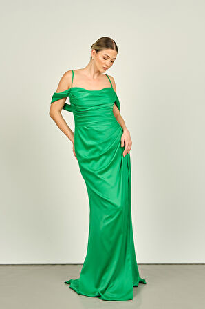 Saygın Kadın İp Askılı Uzun Abiye Elbise 0992449 Benetton