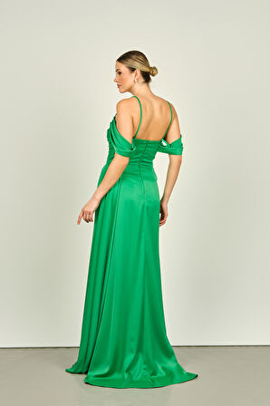 Saygın Kadın İp Askılı Uzun Abiye Elbise 0992449 Benetton