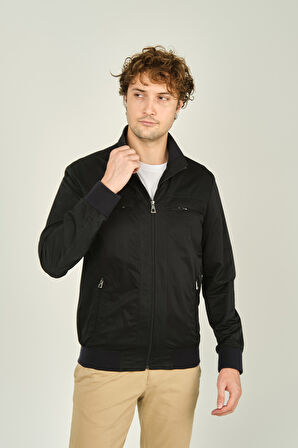 Daynax Erkek Hakim Yaka Fermuarlı Cep Detaylı Mevsimlik Spor Mont 4500 Lacivert