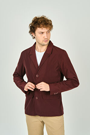 Daynax Erkek Çift Yaka Detaylı Düğme Kapamalı Ceket Mont 4900 Bordo