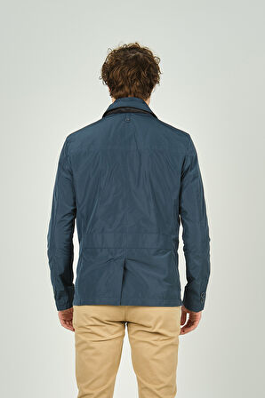 Daynax Erkek Çift Yaka Detaylı Düğme Kapamalı Ceket Mont 4900 Indigo