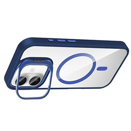 Gpack iPhone 16 uyumlu Kılıf Standlı M-Safe Özellikli Etro Kapak  Lens Koruma