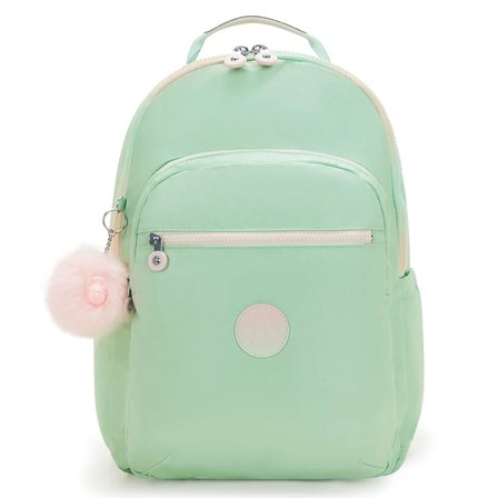 Kipling Seoul Lap Okul Çantası Soft Green Met KI71355KY