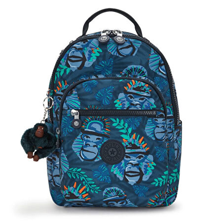 Kipling Seoul S Okul Çantası Blue Monkey Fun KI53578HJ