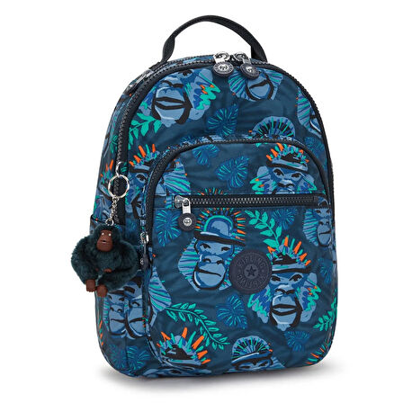Kipling Seoul S Okul Çantası Blue Monkey Fun KI53578HJ