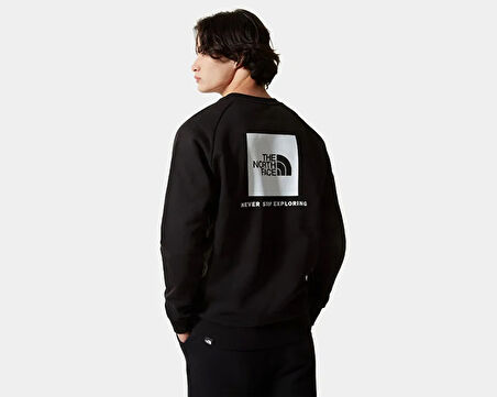 The North Face M Raglan Redbox Crew Erkek Outdoor Sweatshirts NF0A4SZ9JK31 Siyah