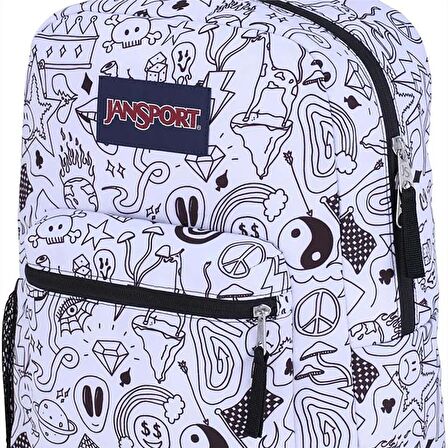 JanSport Cross Town Beyaz Sırt Çantası