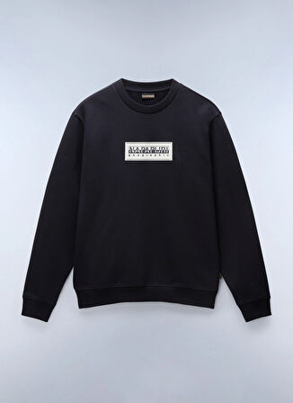 Siyah Erkek Bisiklet Yaka Normal Bel Normal Kalıp Sweatshirt NP0A4I1A0411_B-BOX LOGO C