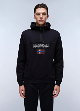 Siyah Erkek Bisiklet Yaka Sweatshirt NP0A4I5E0411_BURGEE HZH 2.0