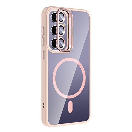 Gpack Samsung Galaxy S24 Plus uyumlu Kılıf Standlı M-Safe Özellikli Etro Kapak  Lens Koruma