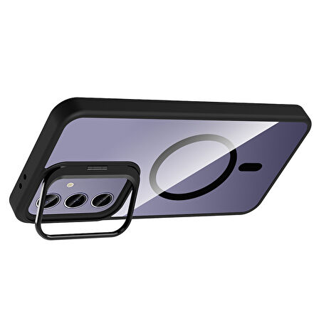 Gpack Samsung Galaxy S25 Plus uyumlu Kılıf Standlı M-Safe Özellikli Etro Kapak  Lens Koruma