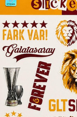 x Dekomus Lisanslı Galatasaray "Fark Var" Sticker Sheet 