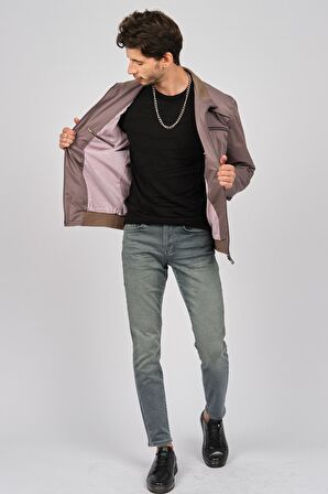 Daynax Erkek Beli Lastikli Dik Yaka Mevsimlik Mont 492500 Füme