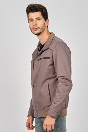 Daynax Erkek Beli Lastikli Dik Yaka Mevsimlik Mont 492500 Füme