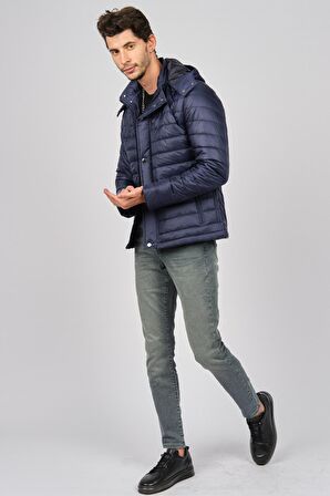 Daynax Erkek Kapüşonlu Mont 4927100 Indigo