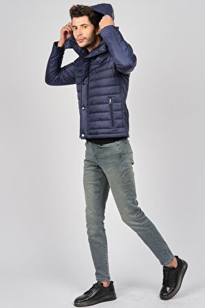 Daynax Erkek Kapüşonlu Mont 4927100 Indigo