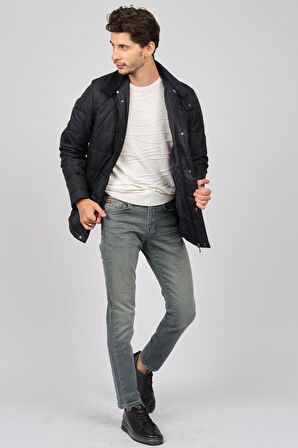 Daynax Erkek Kürk Detaylı Kaban 4927000 Lacivert