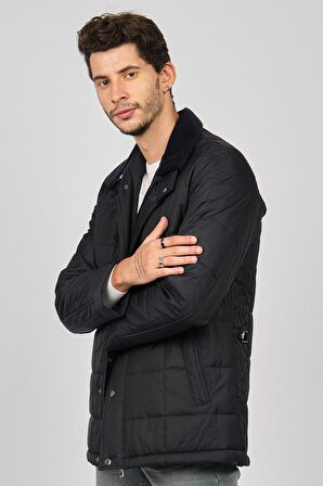 Daynax Erkek Kürk Detaylı Kaban 4927000 Lacivert