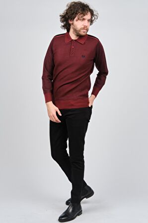 Pelikan Erkek Polo Yaka Kazak 1577412 Kırmızı