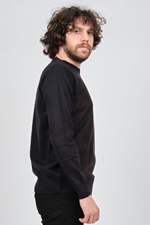 Pelikan Erkek Desenli Bisiklet Yaka Kazak 1579329 Kahverengi