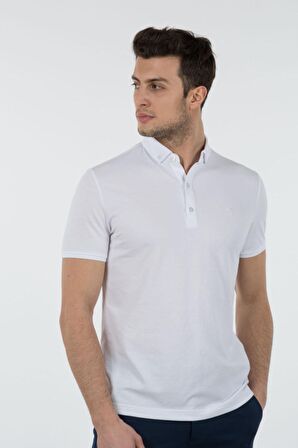 Wemsey Erkek Slim Fit Pike T-Shirt 40812126 Beyaz