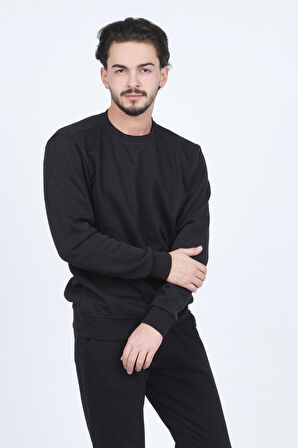 Metropolitan Erkek Bisiklet Yaka Sweatshirt 62422106 Siyah