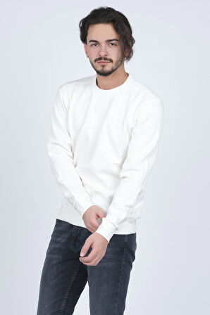 Metropolitan Erkek Bisiklet Yaka Sweatshirt 62422106 Beyaz