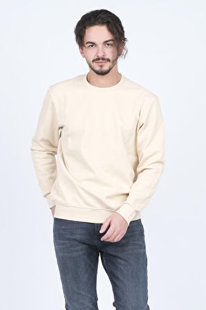 Metropolitan Erkek Bisiklet Yaka Sweatshirt 62422106 Bej