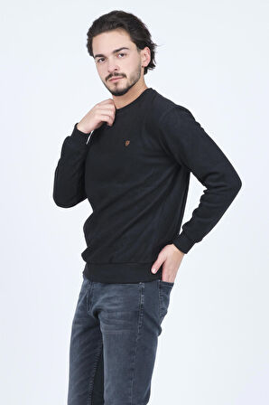 Metropolitan Erkek Bisiklet Yaka Sweatshirt 6240101 Siyah
