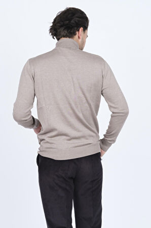 Raymons Erkek Desenli Tam Balıkçı Triko Kazak 67822507 Taş