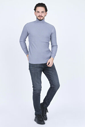 Raymons Erkek Fitilli Tam Balıkçı Triko Yün Kazak 67822887 Indigo