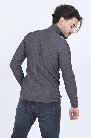 Raymons Erkek Fitilli Tam Balıkçı Triko Yün Kazak 67822887 Antrasit