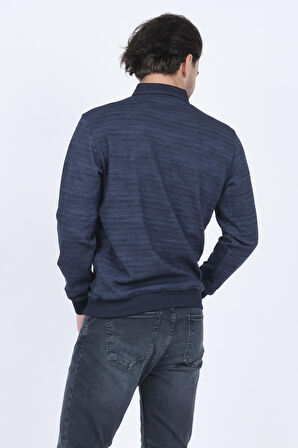 Raymons Erkek Desenli Polo Yaka Triko Sweat 6782252 Lacivert