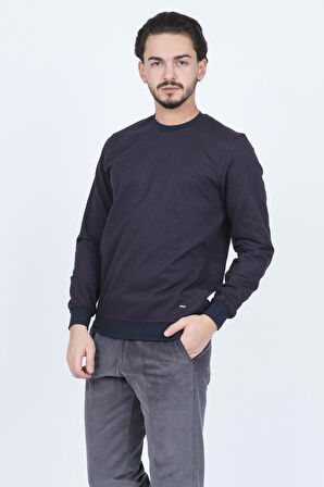 Raymons Erkek Desenli Bisiklet Yaka Triko Sweat 6782270 Bordo