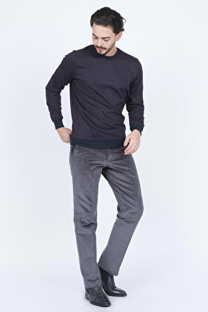 Raymons Erkek Desenli Bisiklet Yaka Triko Sweat 6782270 Bordo