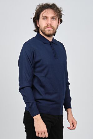 Pave Erkek Polo Yaka Yün Kazak 4538004 Saks