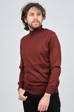 Pave Erkek Yarım Balıkçı Yaka Yün Kazak 4536000 Tarçın