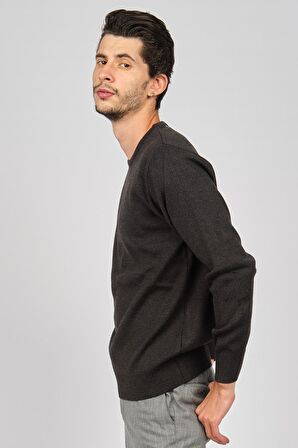 Pave Erkek Bisiklet Yaka Yün Kazak 4538103 Füme