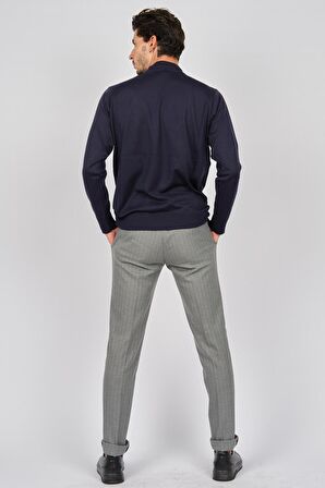 Pave Erkek Yarım Balıkçı Yaka Yün Kazak 4530014 Lacivert