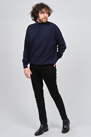 Ida Erkek Lambswool Yarım Balıkçı Kazak 0593161 Lacivert