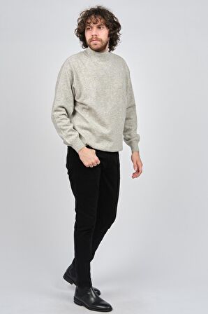 Ida Erkek Lambswool Yarım Balıkçı Kazak 0593161 Gri